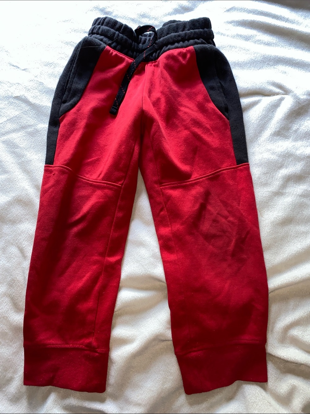 Athletic Works Red and Black Fleece Joggers for Kids